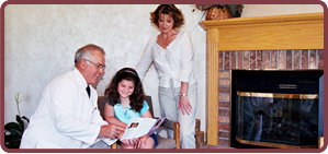 Detail of the fireplace in Hill Avenue Dental’s office photograph